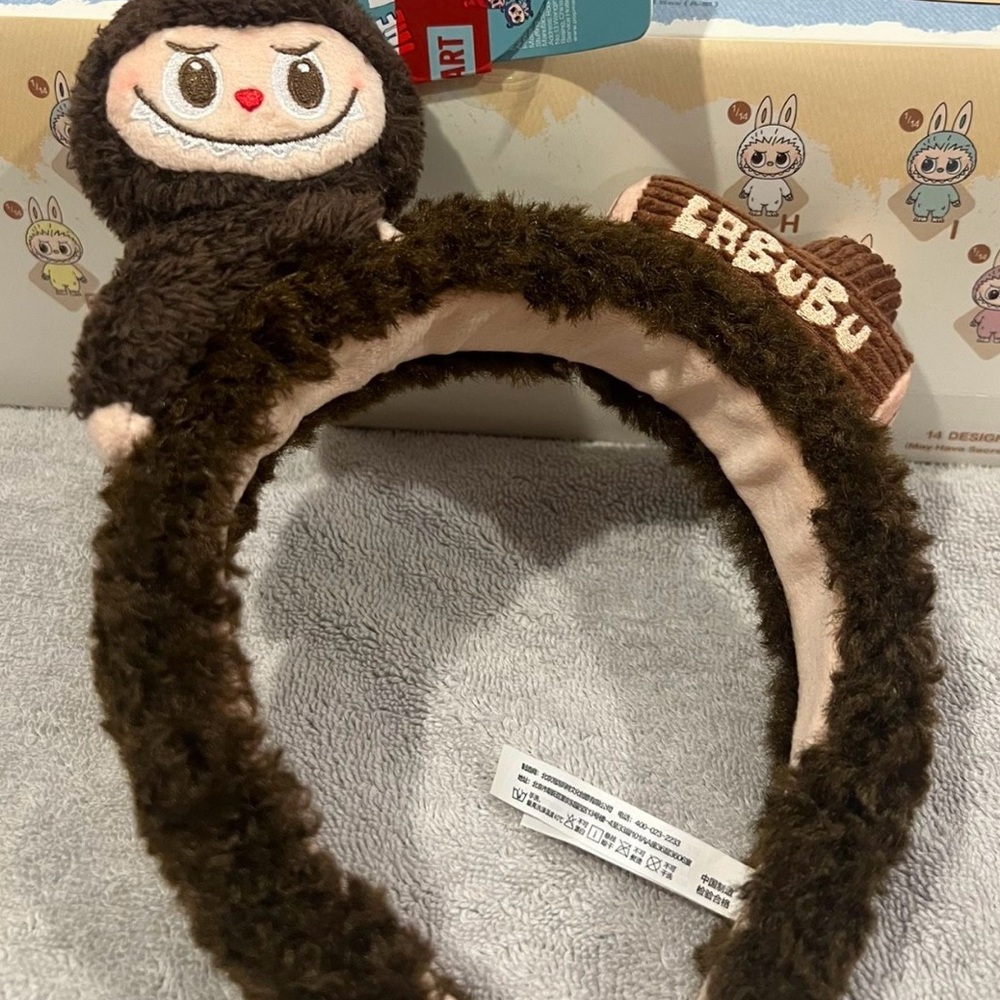 Labubu Brown Plush Headband